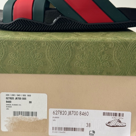 Gucci Red and Green Sandals - Picture 4 of 5